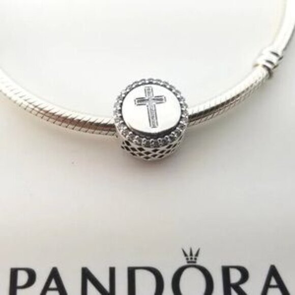 Pandora Silver Cross Charm - Picture 2 of 5